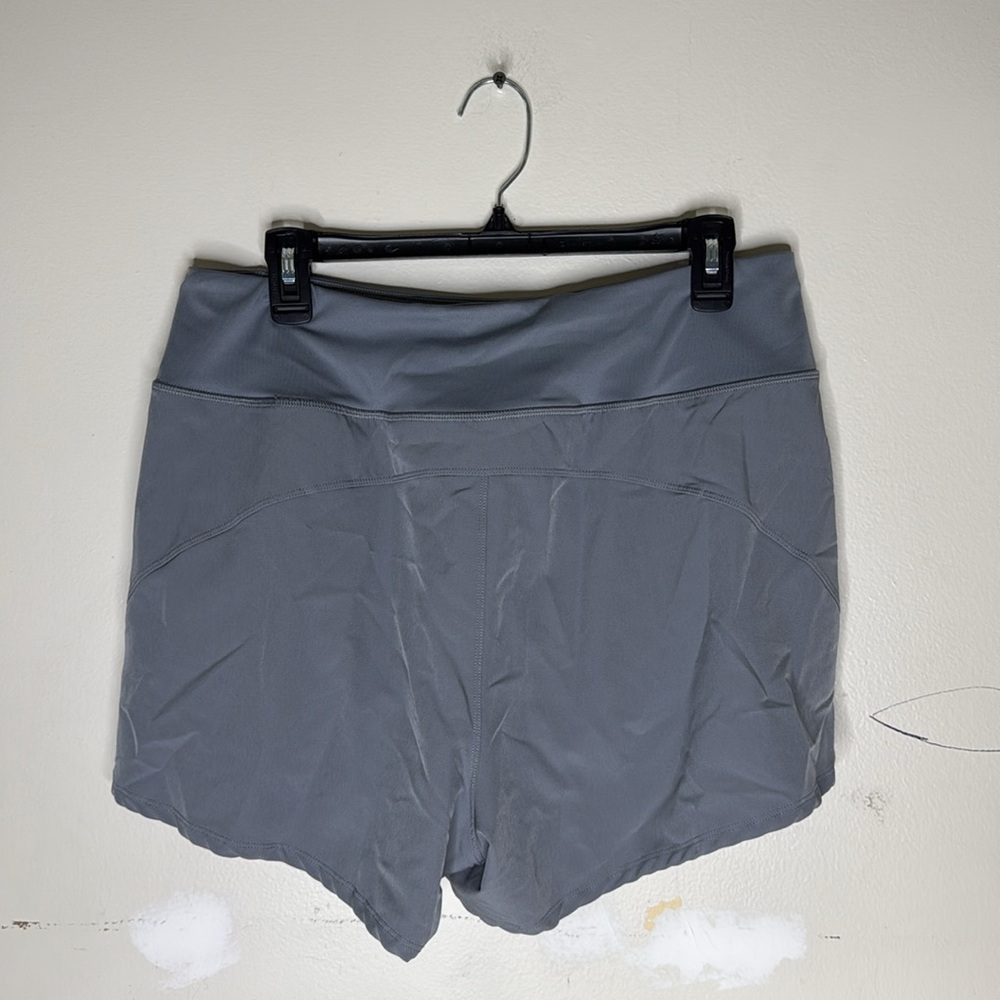 Yogalicious Gray Lined Athletic Running Citylite Everyday Zip Short Size XL - Picture 4 of 5